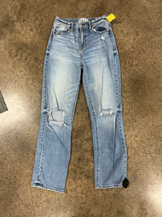 Jeans Straight By Daze Denim In Blue Denim, Size:2