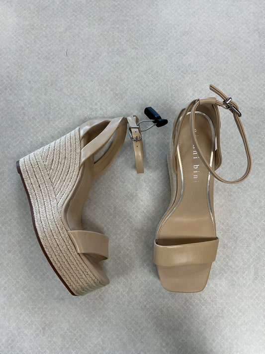 Sandals Heels Wedge By Gianni Bini In Tan, Size:11