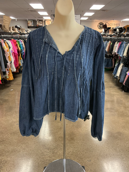Top Ls By Altard State In Blue Denim, Size:Xl