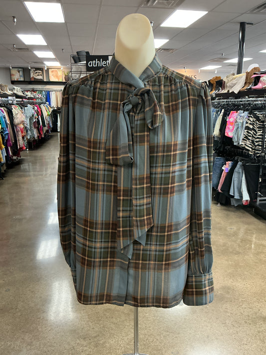 Top Ls By Ralph Lauren In Plaid Pattern, Size:S