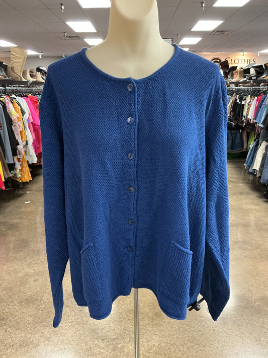 Cardigan By Clothes Mentor In Blue, Size:Xl