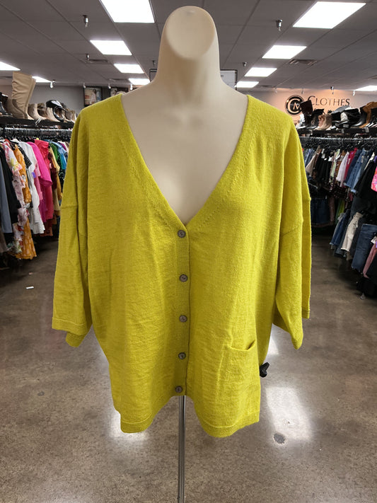 Top Ss By Clothes Mentor In Yellow, Size:Xl