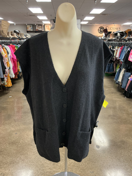 Vest Sweater By Clothes Mentor In Black, Size:Xl
