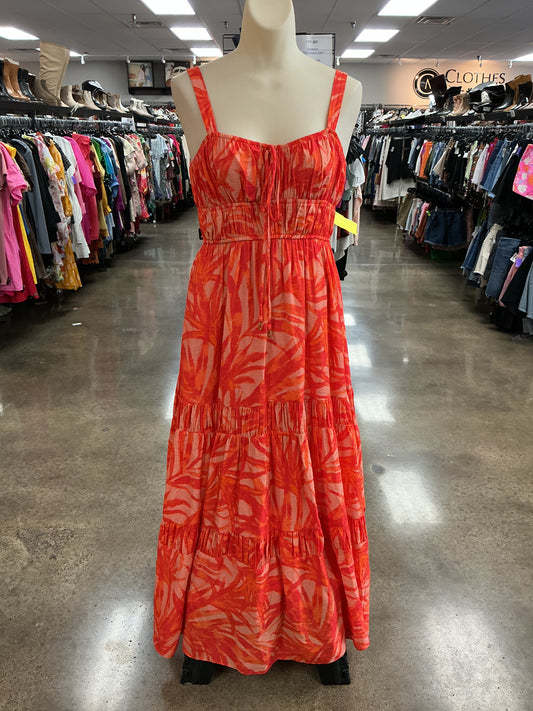 Dress Casual Maxi By Taylor In Orange & Red, Size:S