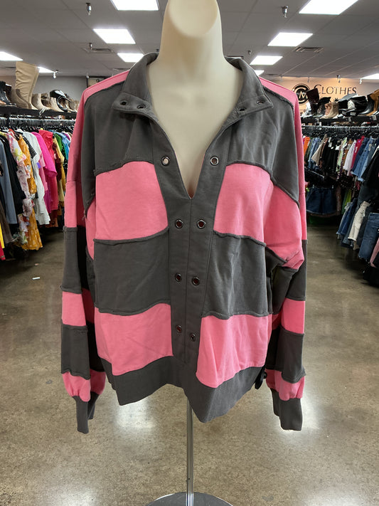 Top Ls By Oddi In Brown & Pink, Size:M