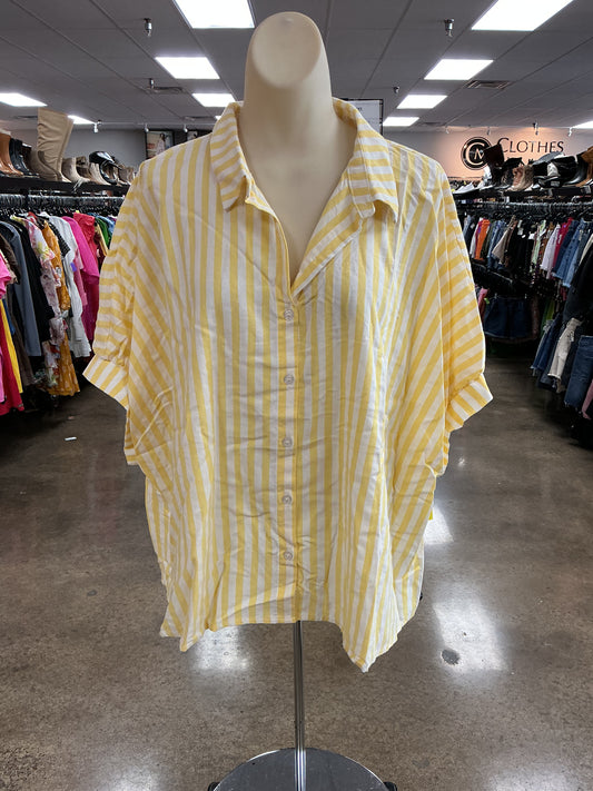 Top Ss By Day + Moon In Striped Pattern, Size:M