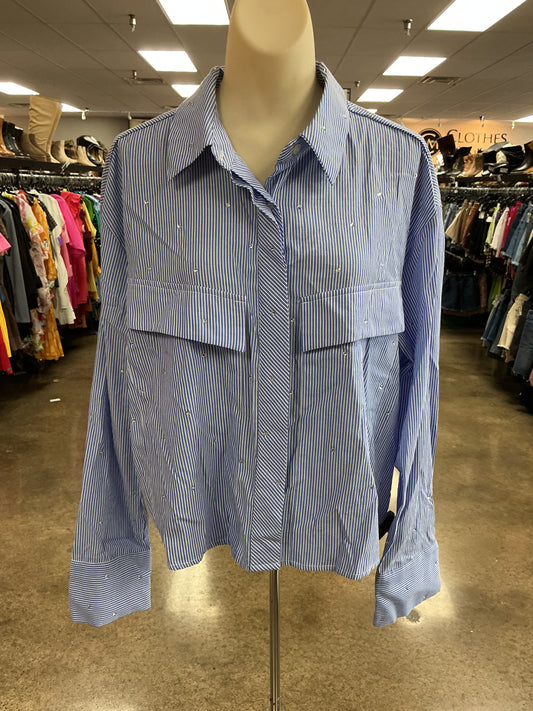 Top Ls By Clothes Mentor In Blue, Size:L