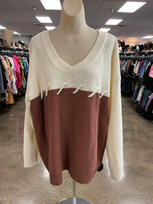 Sweater By Listicle In Cream, Size:M