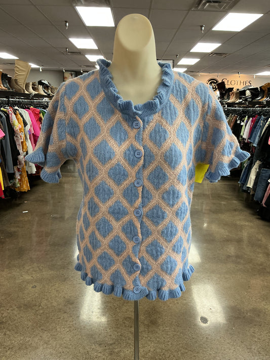 Sweater Ss By So Me In Blue & Pink, Size:Xl