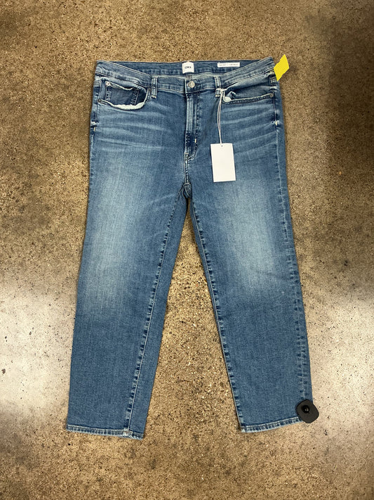 Jeans Straight By Edwin In Blue Denim, Size:16