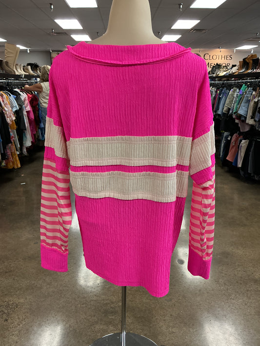 Top Ls By Bibi In Cream & Pink, Size:S