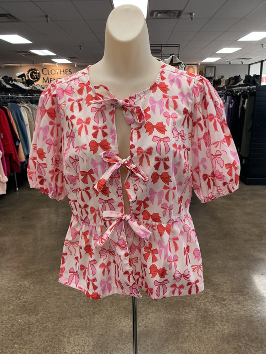 Top Ss By Peach In Pink & Red, Size:M