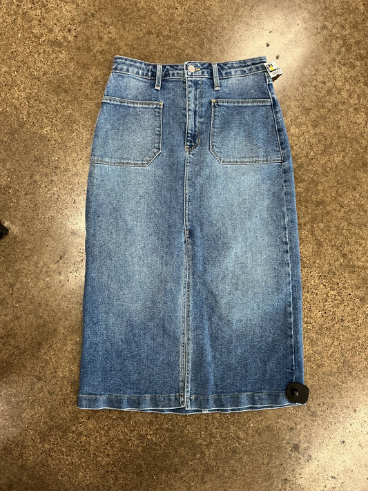 Skirt Maxi By Just Black In Blue Denim, Size:M