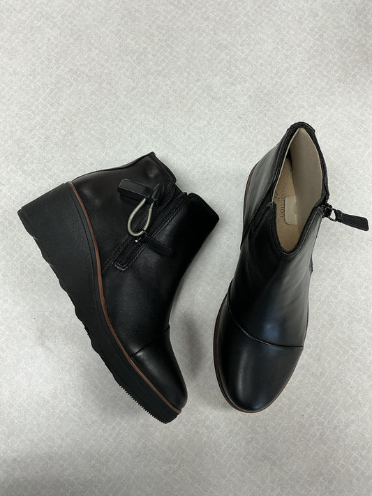 Boots Ankle Heels By Clarks In Black, Size:8