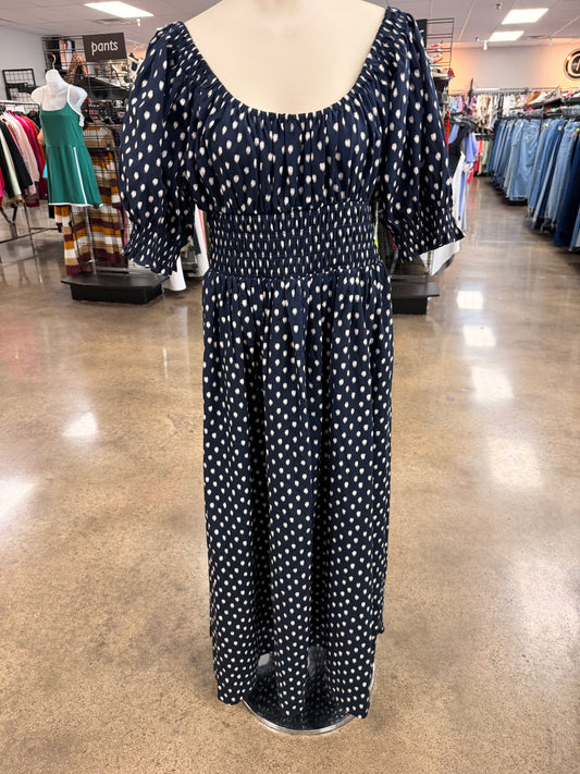 Dress Casual Maxi By Madewell In Blue & White, Size:S