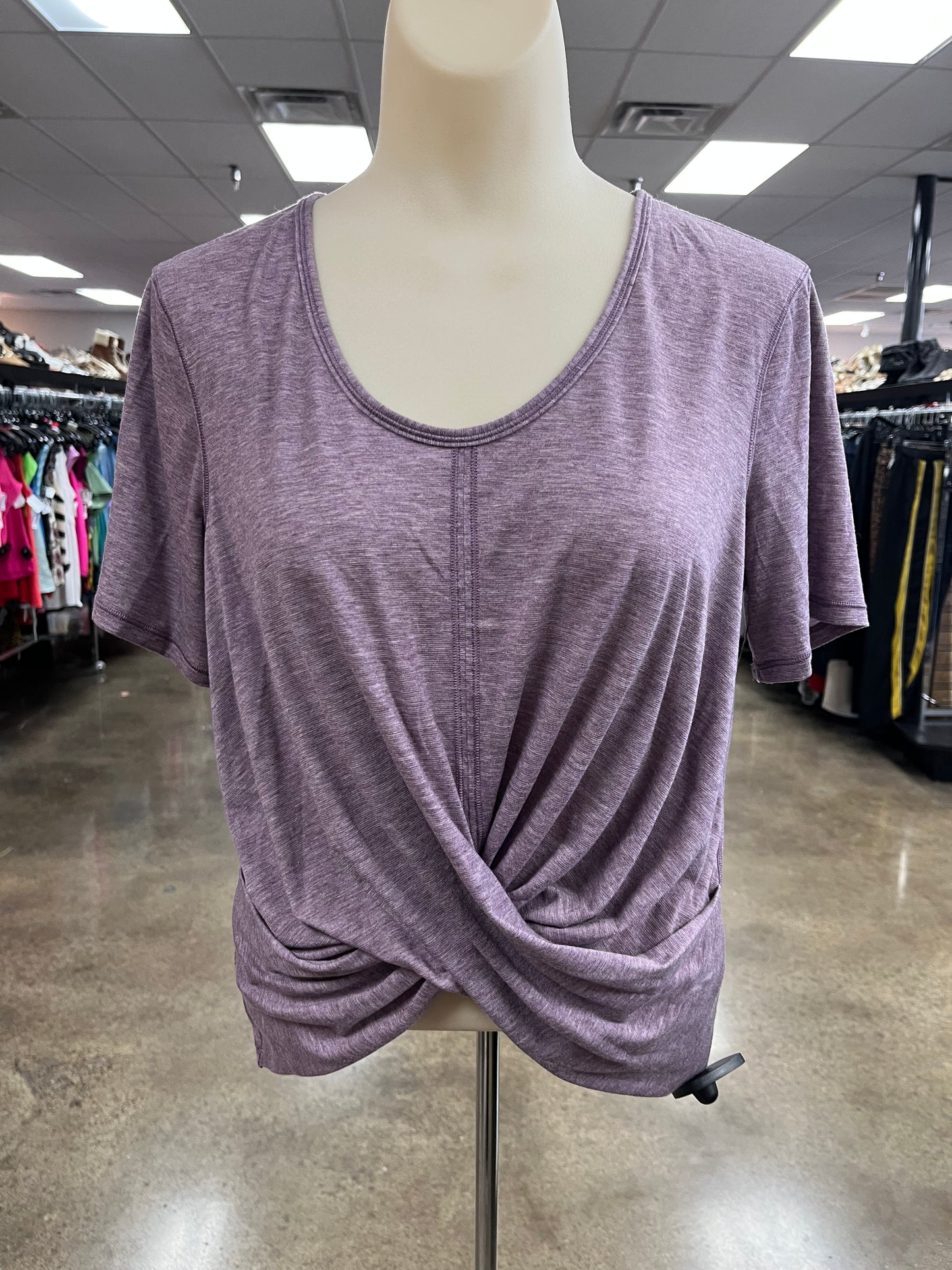 Athletic Top Ss By Lululemon In Purple, Size:6
