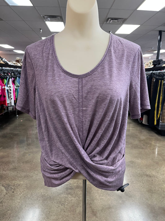 Athletic Top Ss By Lululemon In Purple, Size:6