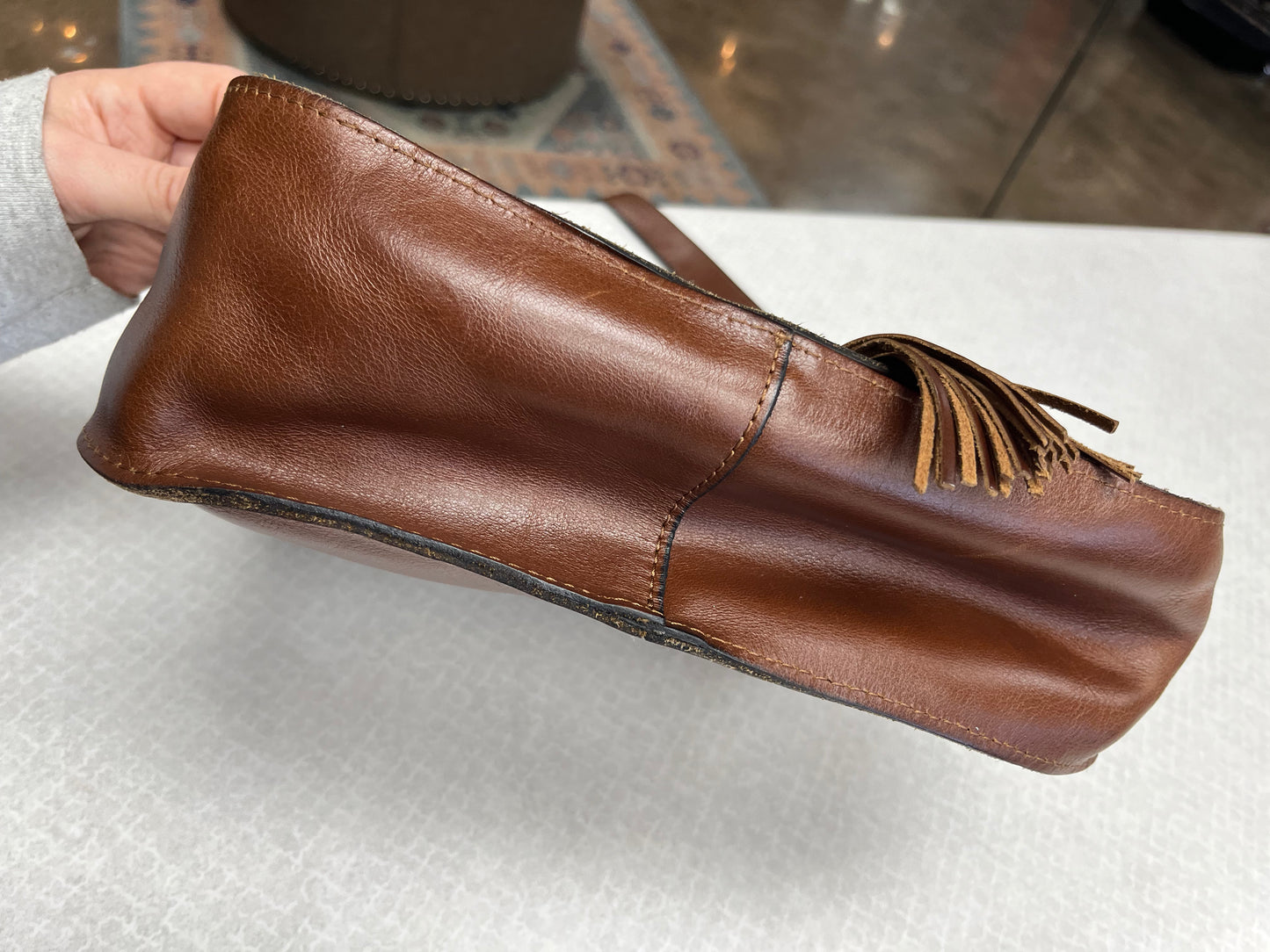 Crossbody Designer By Patricia Nash In Brown, Size:Large