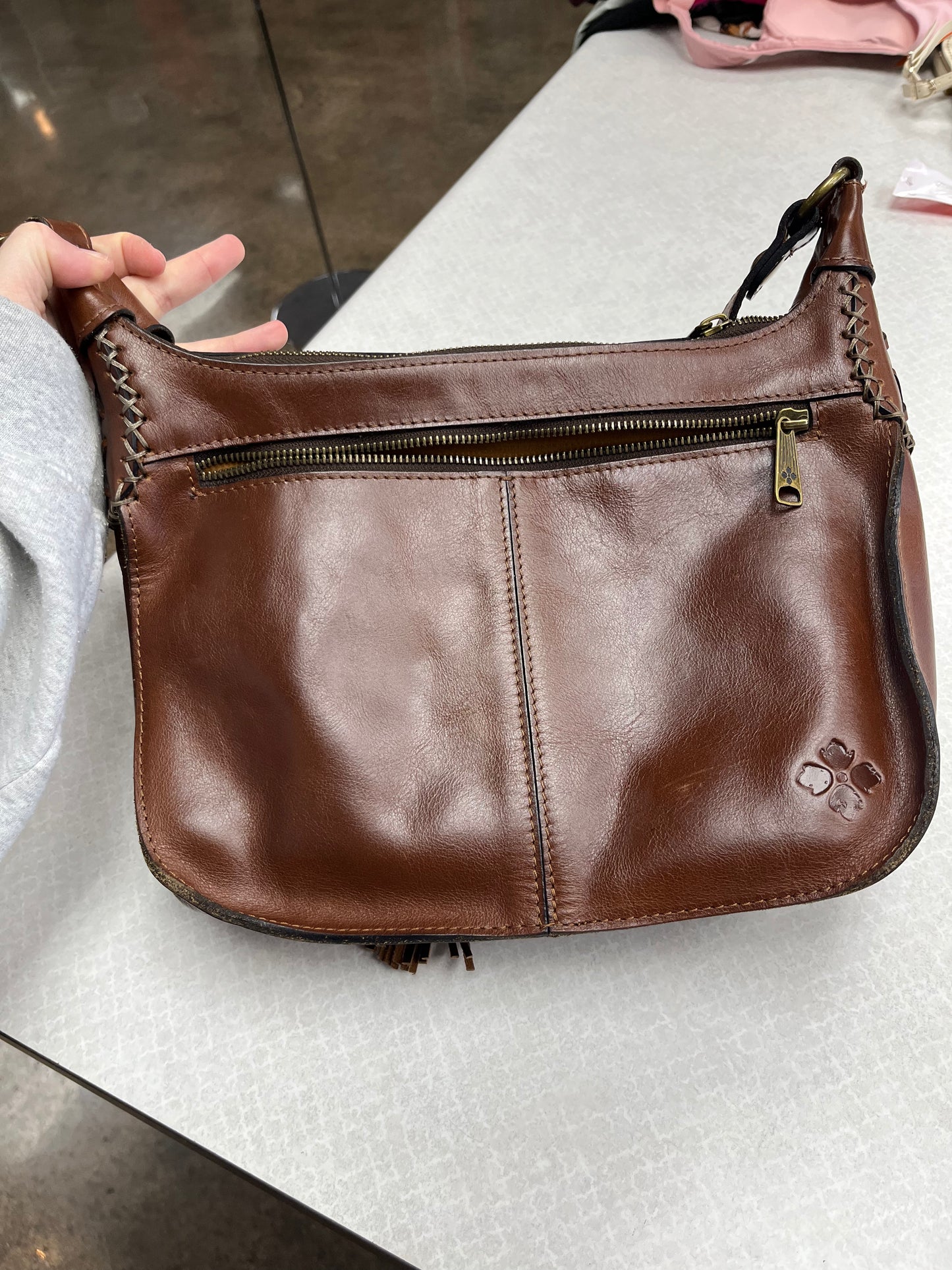 Crossbody Designer By Patricia Nash In Brown, Size:Large