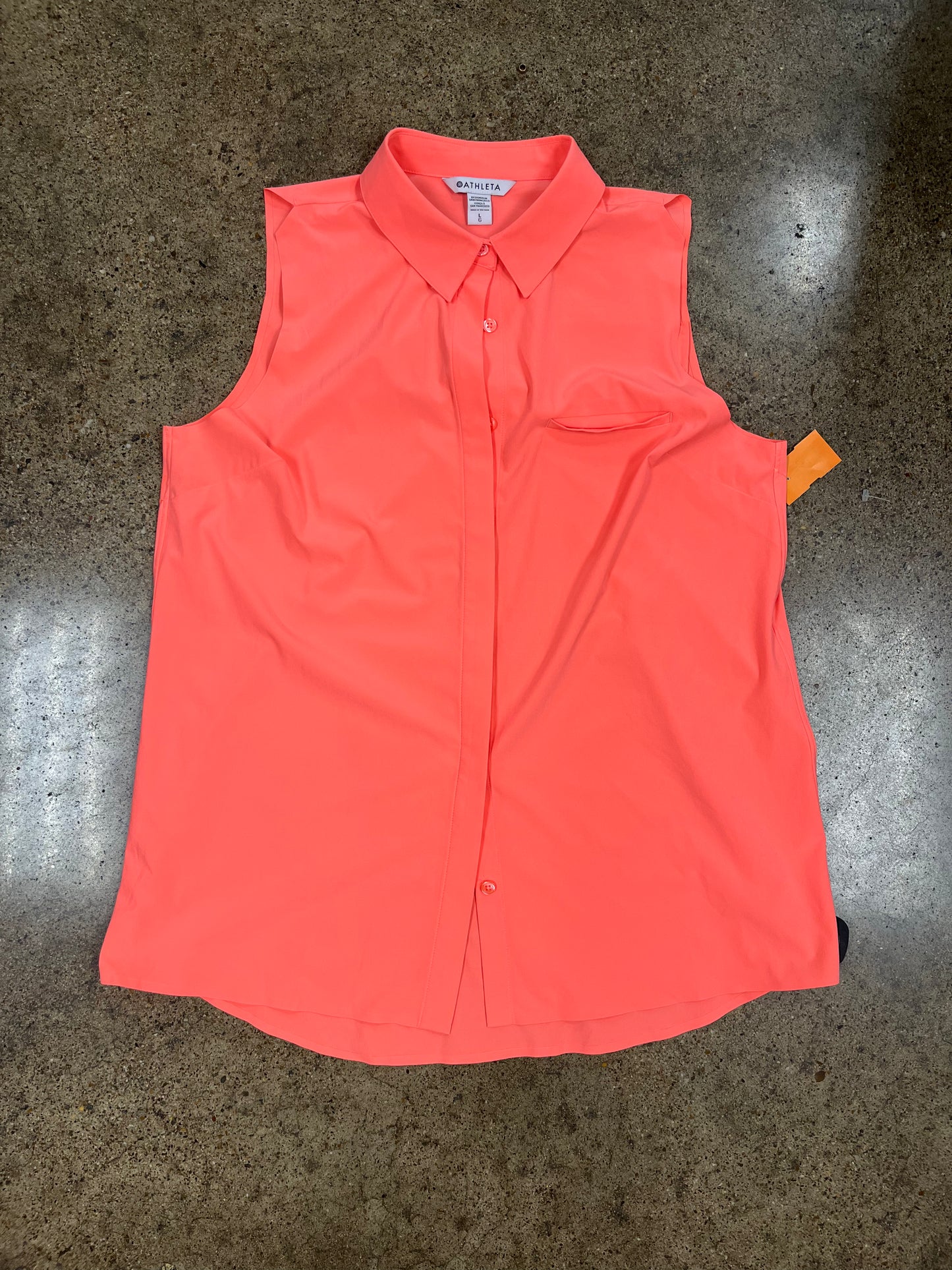 Athletic Tank Top By Athleta In Coral, Size:L