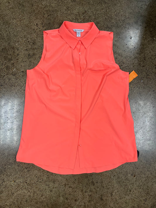 Athletic Tank Top By Athleta In Coral, Size:L
