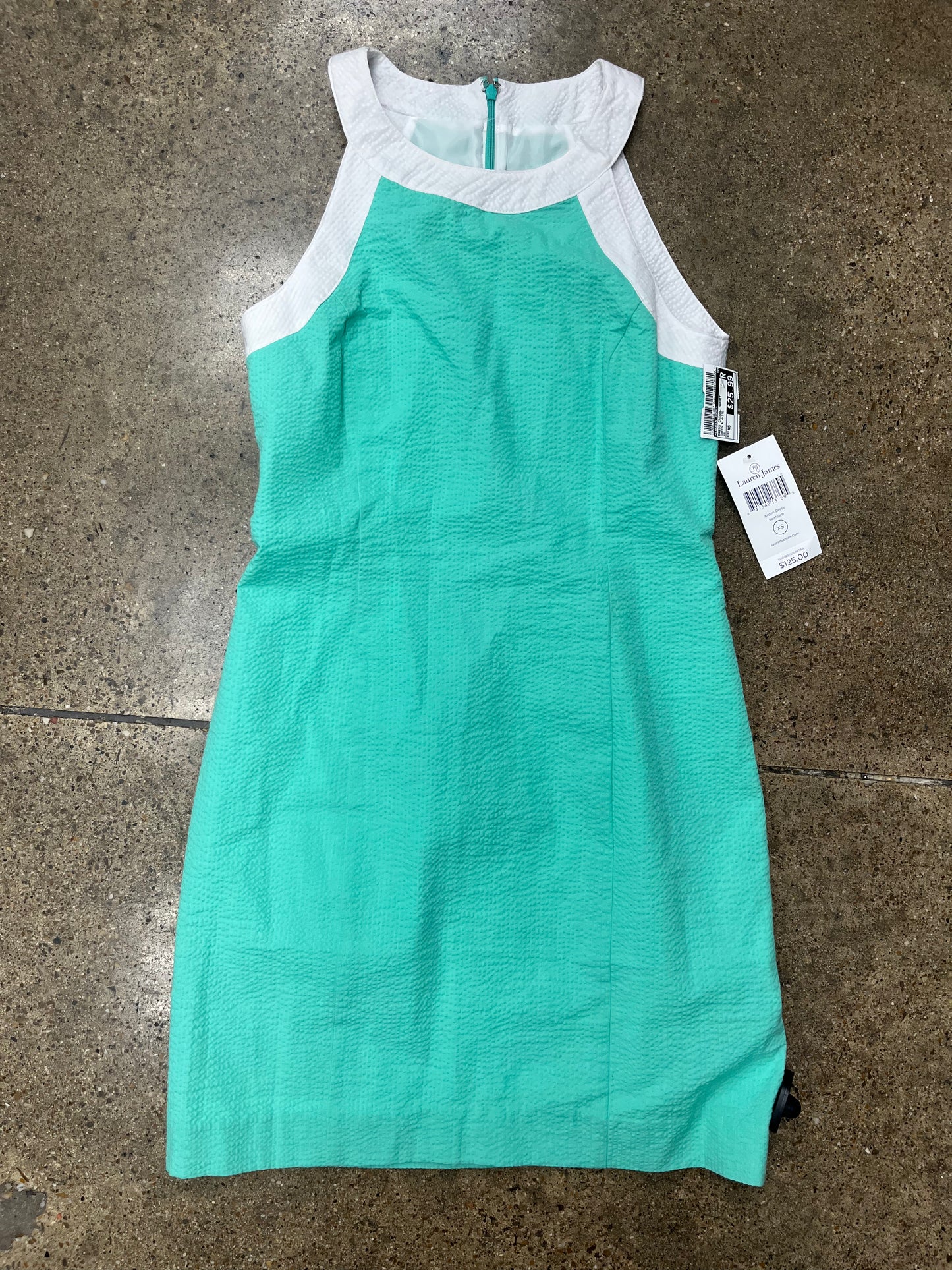 Dress Casual Short By Lauren James In Green & White, Size:Xs