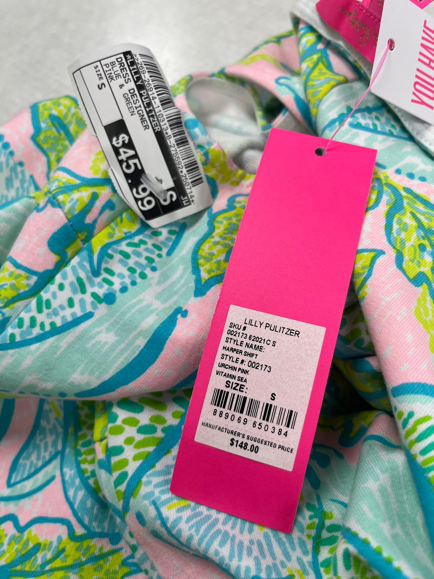 Dress Designer By Lilly Pulitzer In Blue & Green, Size:S