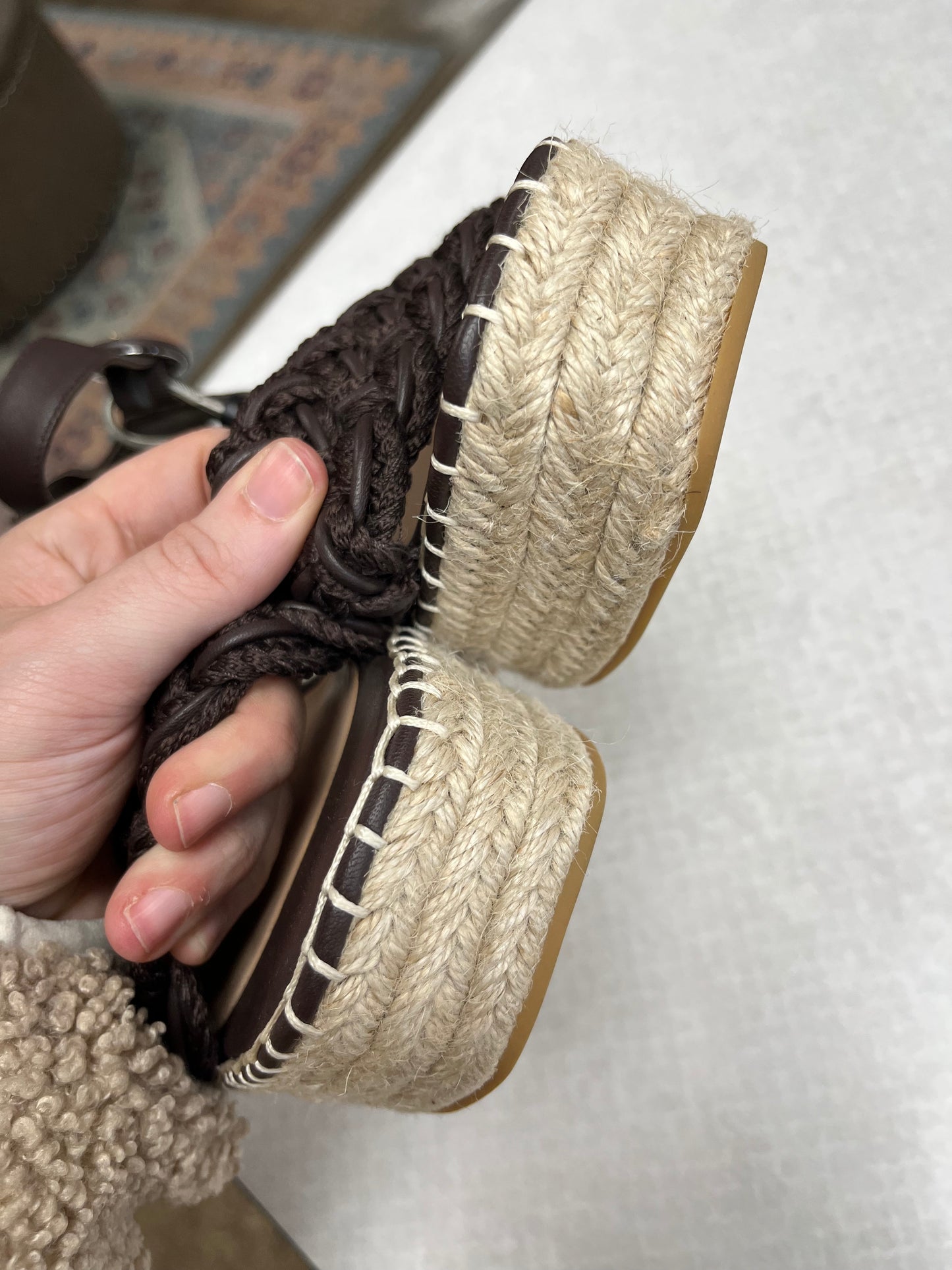 Sandals Heels Wedge By Veronica Beard In Brown, Size:9