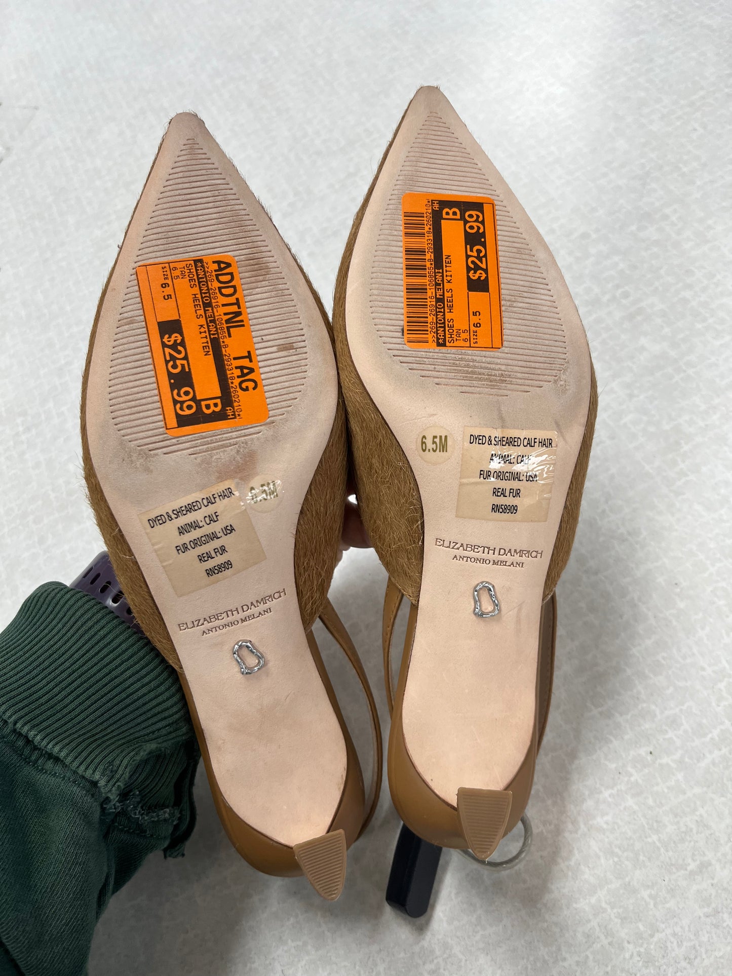 Shoes Heels Kitten By Antonio Melani In Tan, Size:6.5