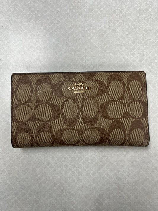 Wallet Designer By Coach In Tan, Size:Medium