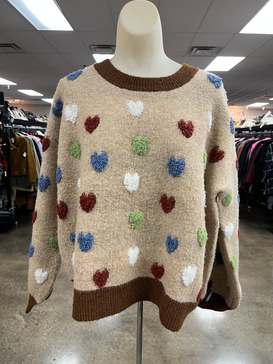 Sweater By Bibi In Brown, Size:L