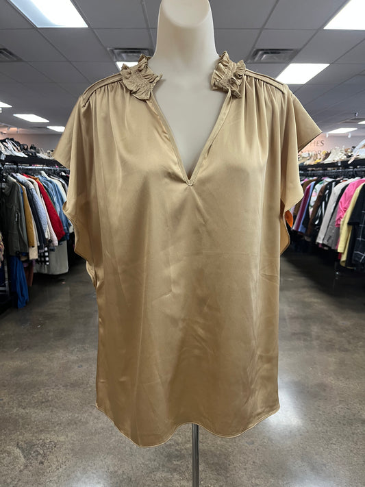 Top Ss By White House Black Market In Gold, Size:L