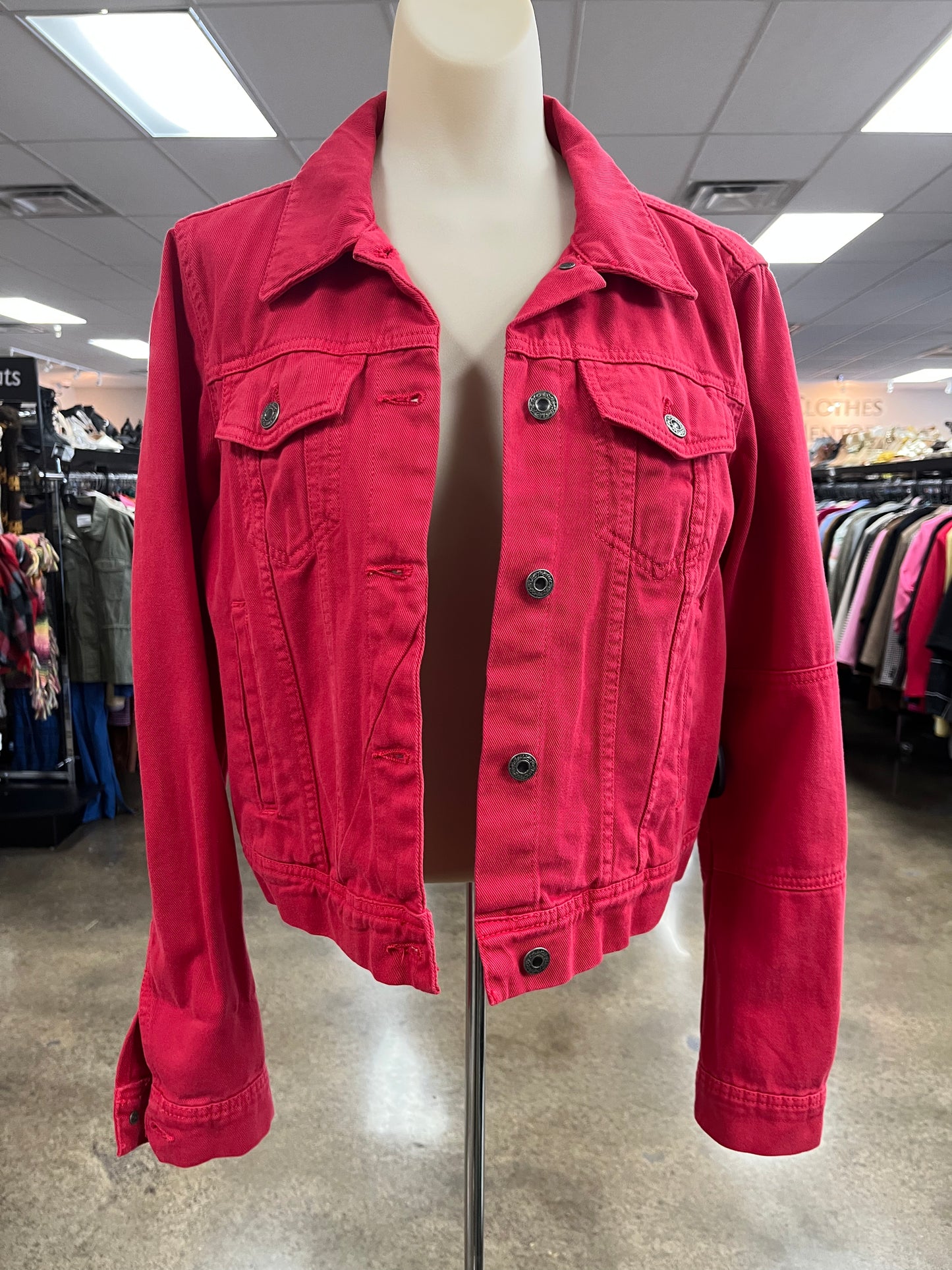 Jacket Denim By We The Free In Red Denim, Size:S