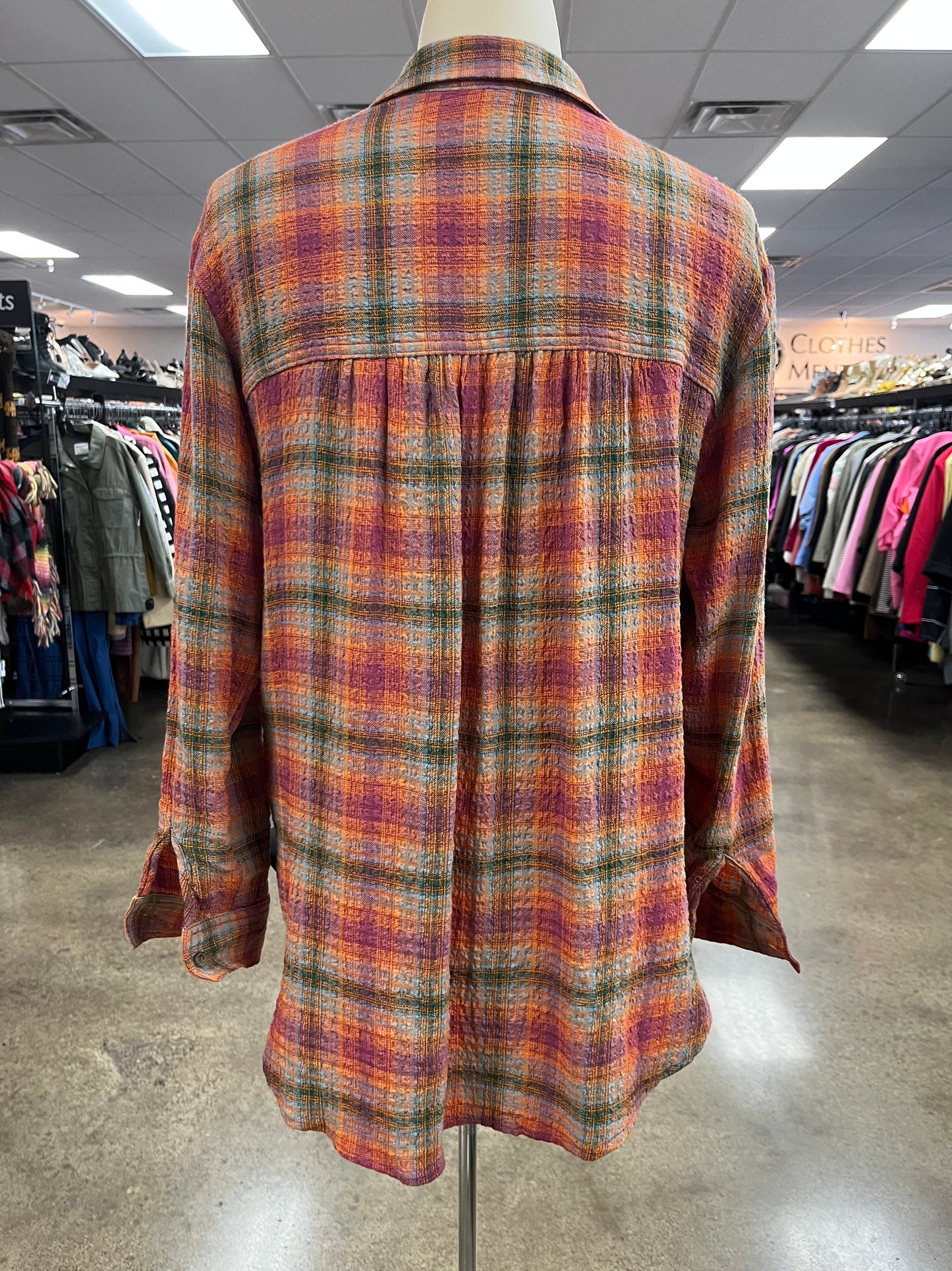 Top Ls By Pilcro In Green & Orange, Size:Xs