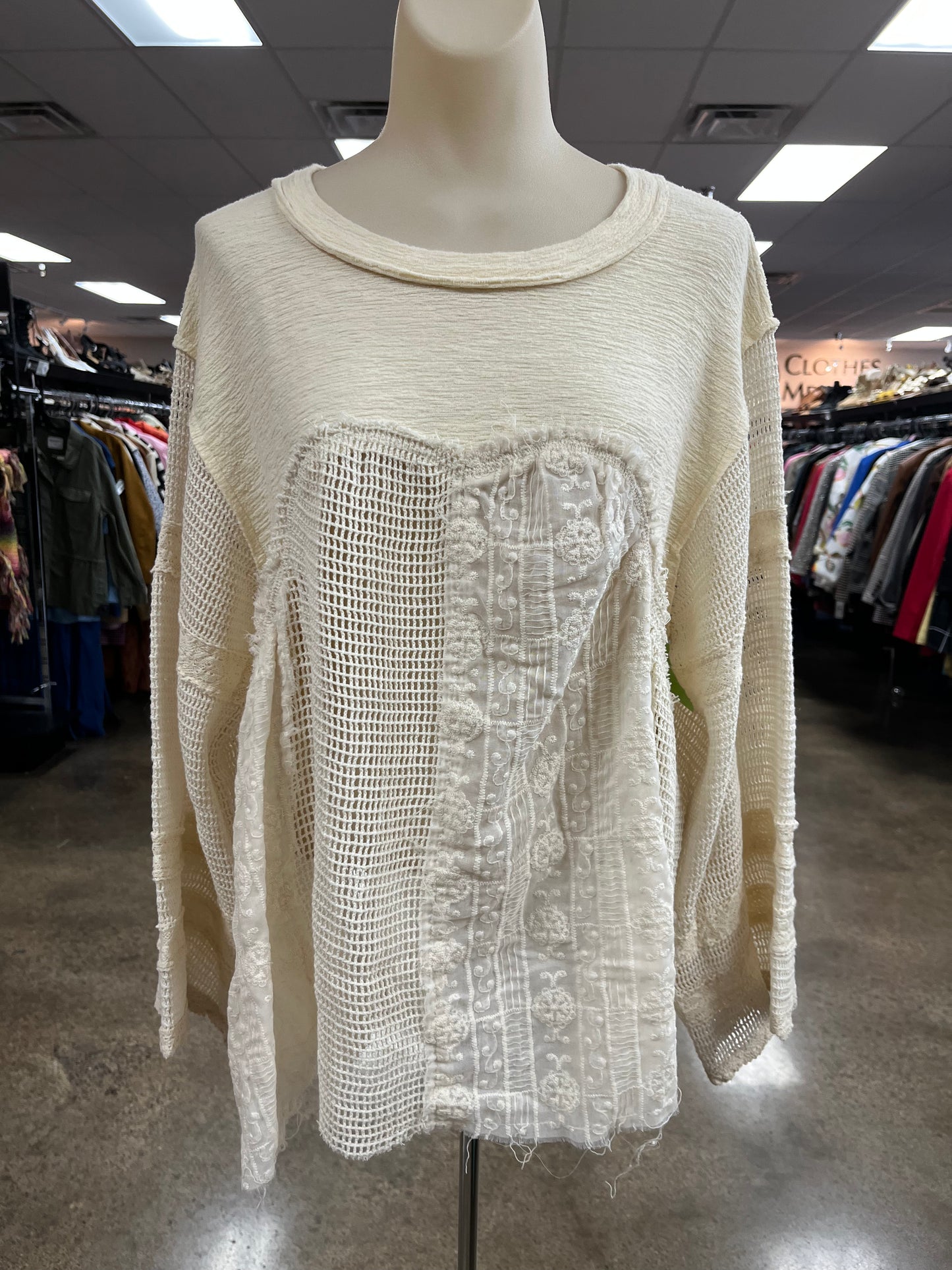 Top Ls By Pol In Cream, Size:S