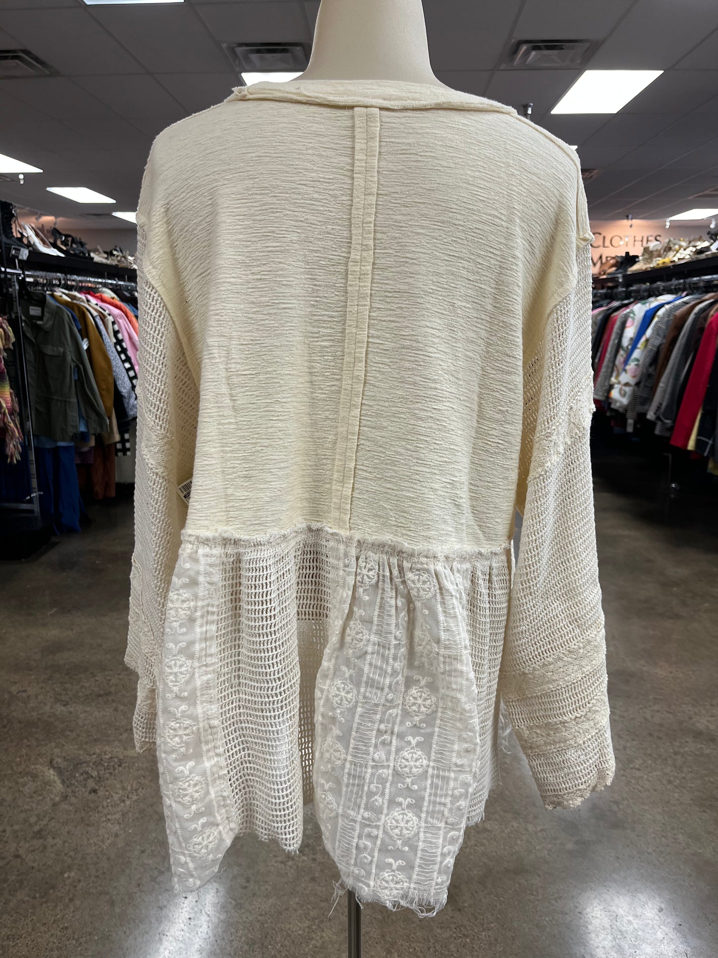 Top Ls By Pol In Cream, Size:S