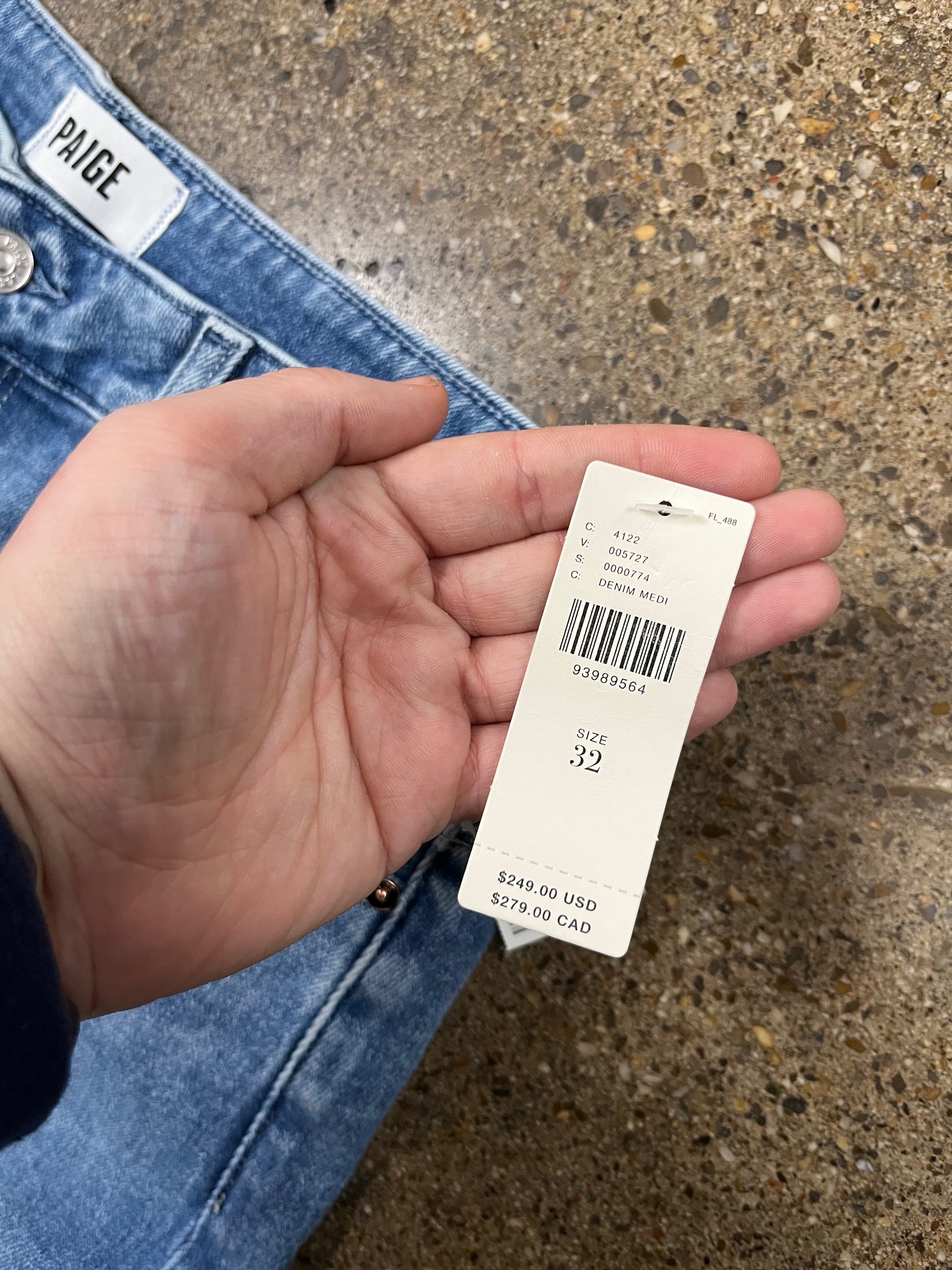 Jeans Wide Leg By Paige In Blue Denim, Size:14