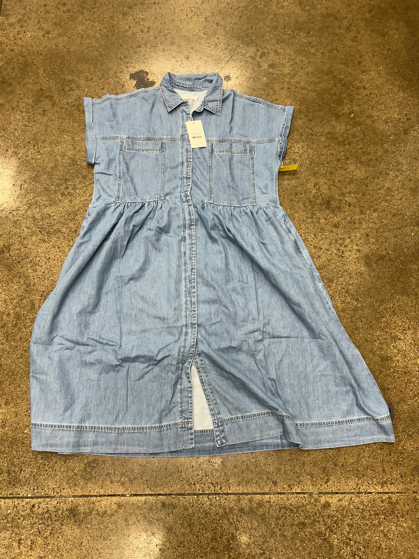 Dress Casual Midi By Cma In Blue Denim, Size:2X