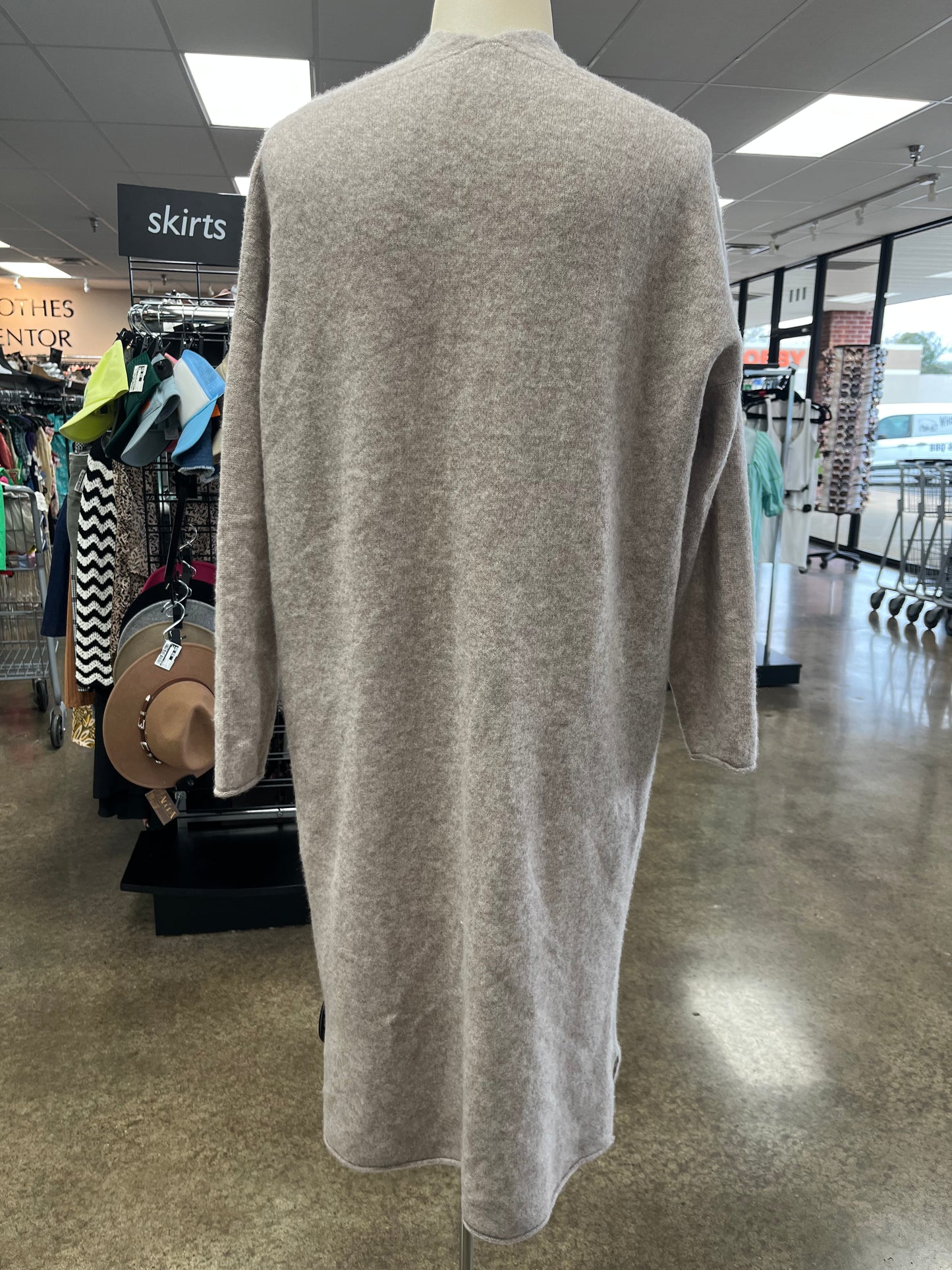 Sweater Cardigan Cashmere By Clothes Mentor In Tan, Size:M