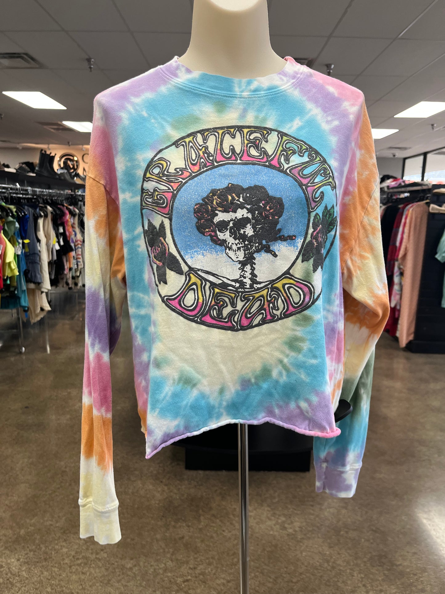 Top Ls By Daydreamer In Tie Dye Print, Size:Xs