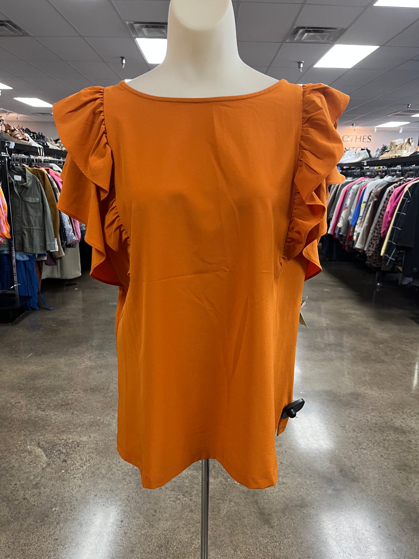 Top Ss By Chicos In Orange, Size:8