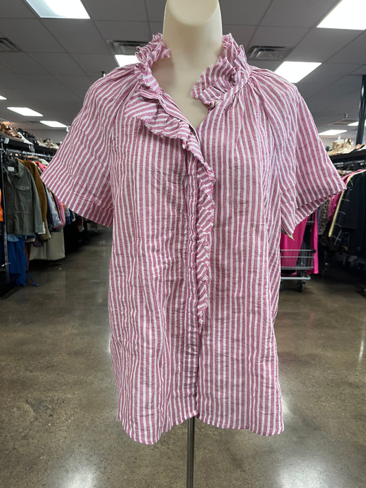 Top Ss By Chicos In Pink & White, Size:S