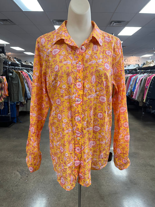 Top Ls By Talbots In Orange & Pink, Size:M