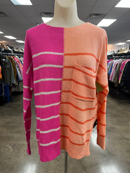 Sweater By Clothes Mentor In Orange & Pink, Size:S