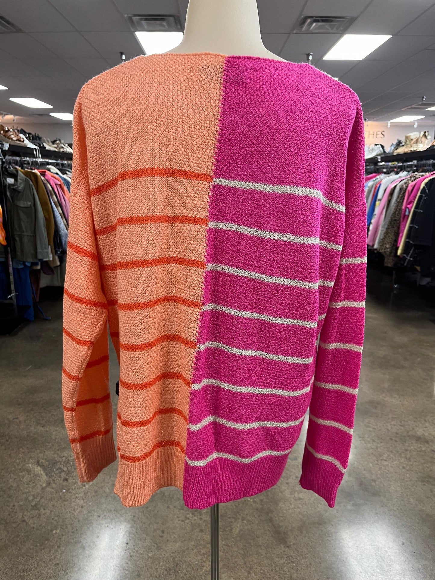 Sweater By Clothes Mentor In Orange & Pink, Size:S