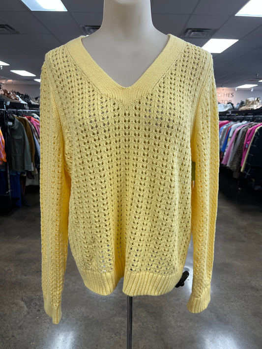 Sweater By Talbots In Yellow, Size:M