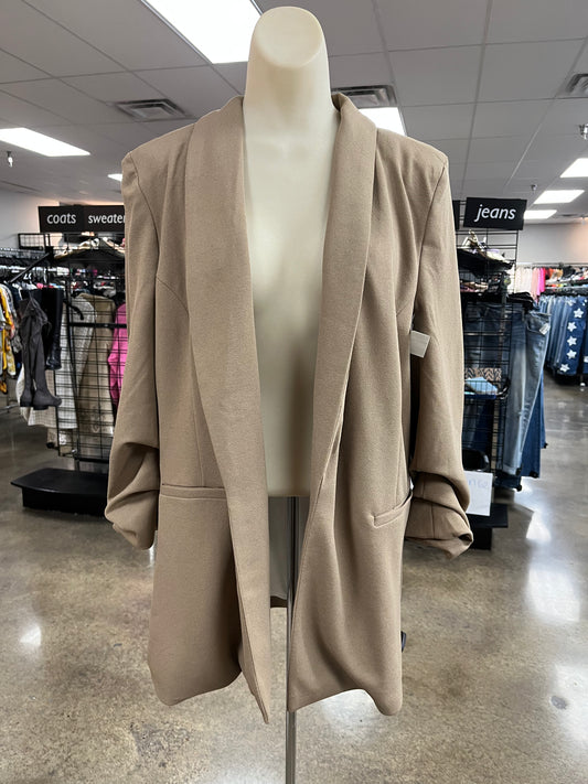 Blazer By Fashion Nova In Tan, Size:L