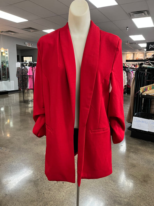 Blazer By   Clothes Mentor In Red, Size:L