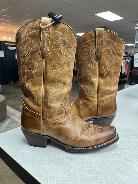 Boots Western By   Clothes Mentor In Tan, Size:8.5