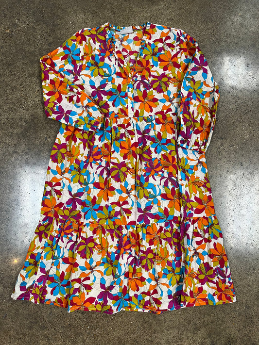 Dress Casual Maxi By   Clothes Mentor In Floral Print, Size:L